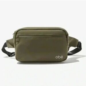 Obe Fitness Belt Bag Olive Green‎ Nylon Adjustable Waist Fanny Pack Crossbody